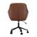 Alt View 19. Martha Stewart - Rayna Faux Leather Office Chair - Saddle Brown Faux Leather/Oil Rubbed Bronze.