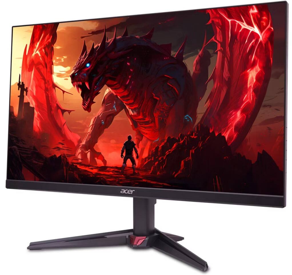 Back. Acer - Acer Nitro VG270X 27" FHD IPS Monitor, 0.5ms Response Time, (UM.HV0AA.101) 2 Pack w/DKZ Hub & ErgoFlexy Dual Mount Arms - Black.