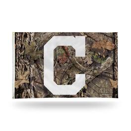 Rico Industries - Cleveland Indians Baseball Mossy Oak Camo Design 3x5 Indoor or Outdoor Banner Flag - Multi