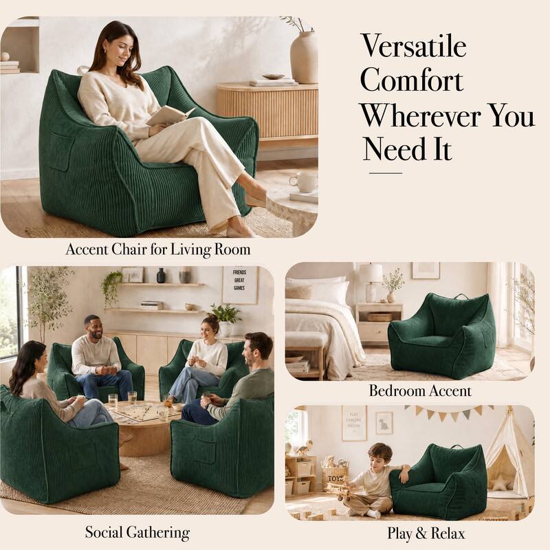 Versatile Comfort Wherever You Need It

Accent Chair for Living Room

Social Gathering

Bedroom Accent

Play & Relax