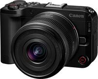 Canon - EOS R50 V 4K Video Mirrorless Camera with RF-S14-30mm F4-6.3 IS STM PZ Lens - Black - Front_Zoom