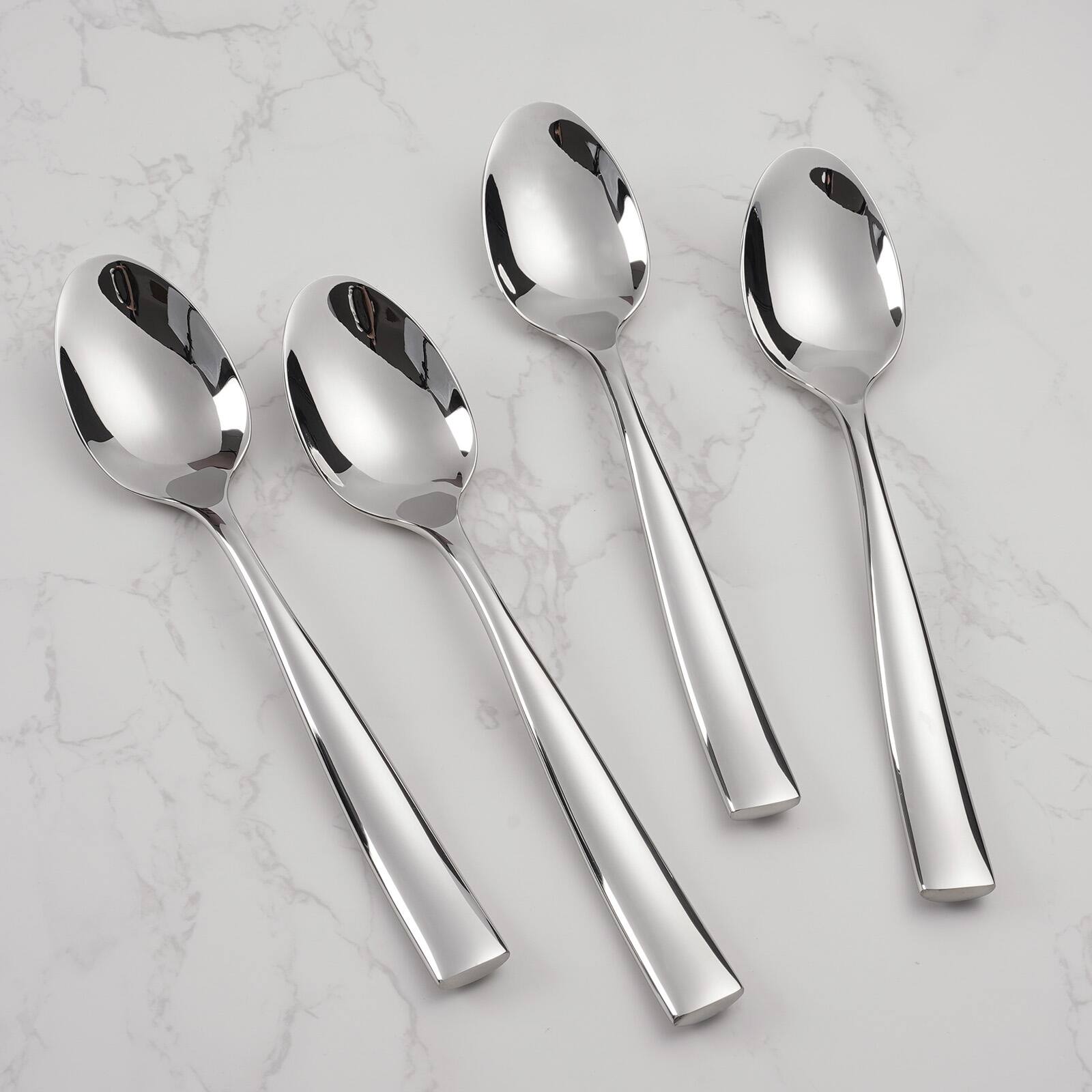 Back. Hansmart - BARENTHAL Premium 4-Piece Stainless Steel Cutlery Set, Ergonomic Design, Dishwasher Safe, Rust Resistant, Mirror Finish - 4 piece Teaspoons.