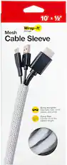 10' X 1/2" Wrap-It Storage Mesh Cable Sleeve: Going Incognito, Discreetly hide cords, cables, and wires. Cut to Size, Can be cut to the perfect length.