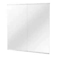 LOVMOR - 2PCS Polished 36 in. W x 72 in. Modern Rectangular Tempered Glass Wall Mirror - Silver - Front_Zoom