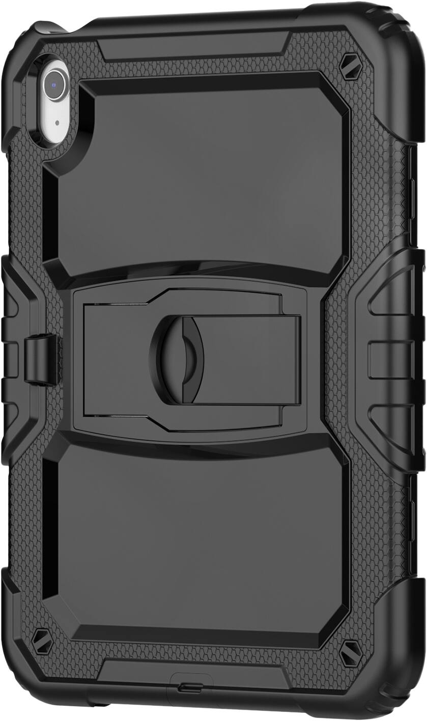 Left. SaharaCase - Raider Series Heavy Duty Kickstand Case for Apple iPad 11'' (A16) and 10.9" (10th Gen) - Black.