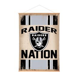 Evergreen Enterprises - Las Vegas Raiders 36" x 54" Large Canvas Wall Art Tapestry with Wood Frame - Multicolor