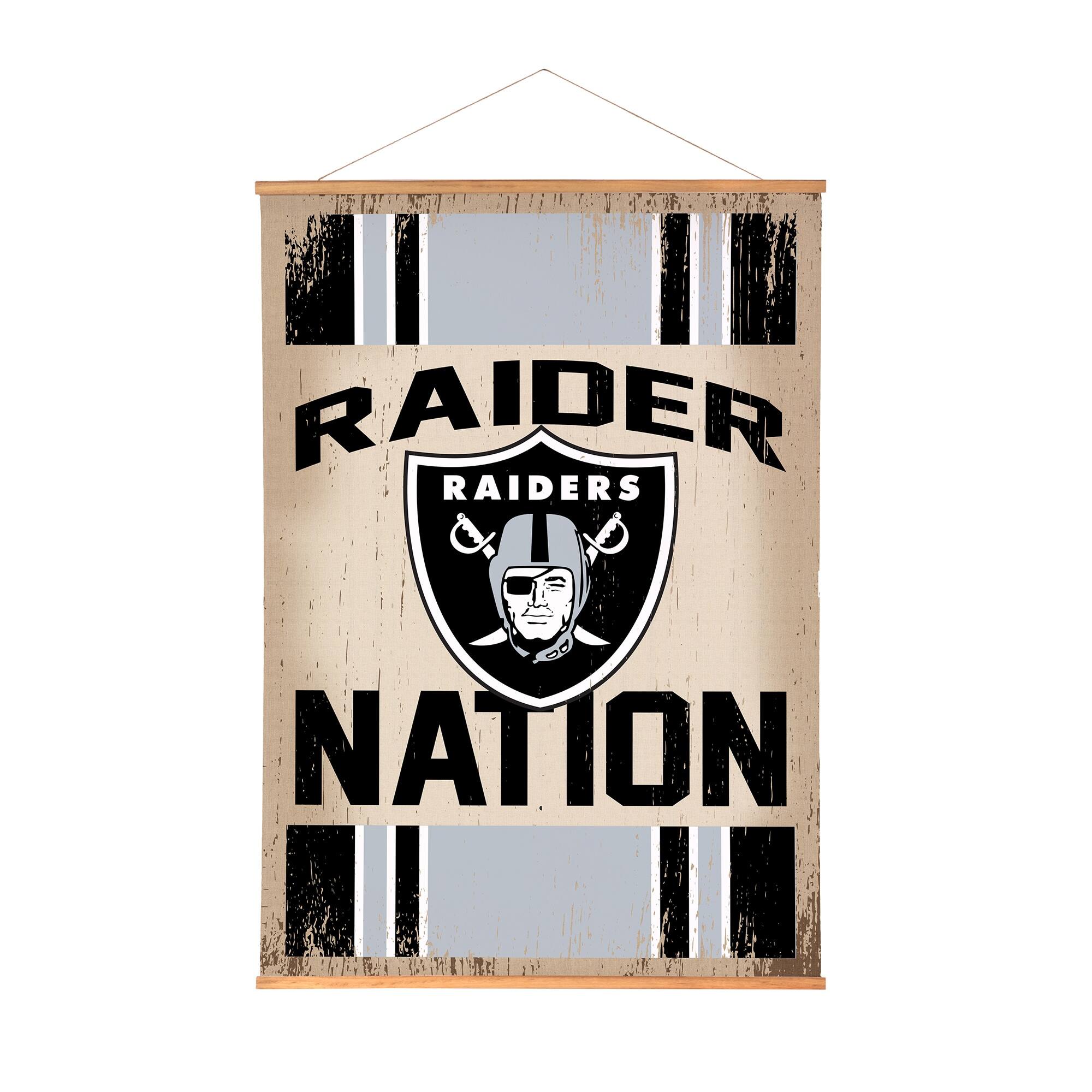 Las Vegas Raiders 36" x 54" Large Canvas Wall Art Tapestry with Wood Frame