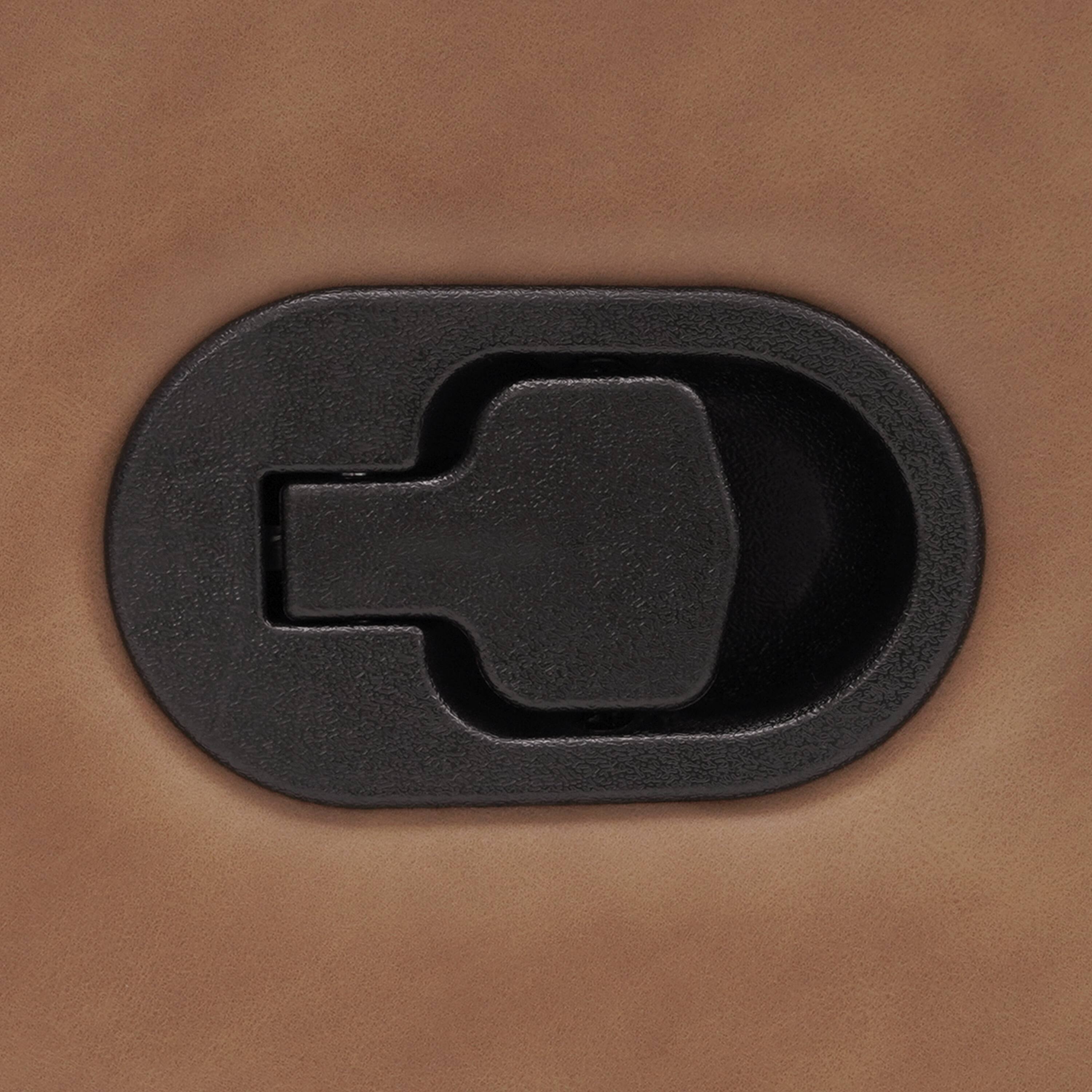 Alt View 8. Emma + Oliver - Wingback Manual Rocking Glider Recliner Chair with 360° Swivel - Cognac LeatherSoft.