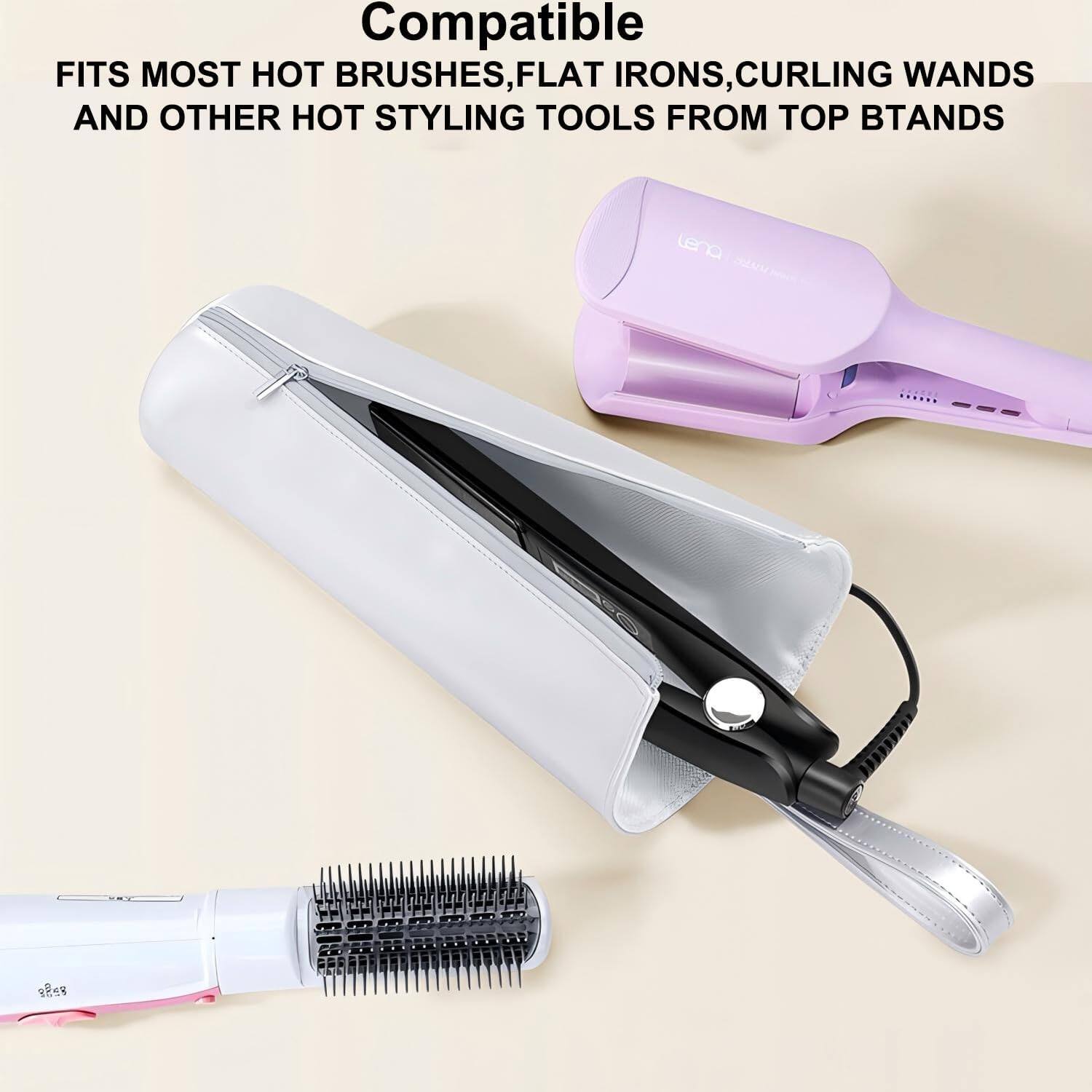Compatible
FITS MOST HOT BRUSHES, FLAT IRONS, CURLING WANDS AND OTHER HOT STYLING TOOLS FROM TOP BTANDS