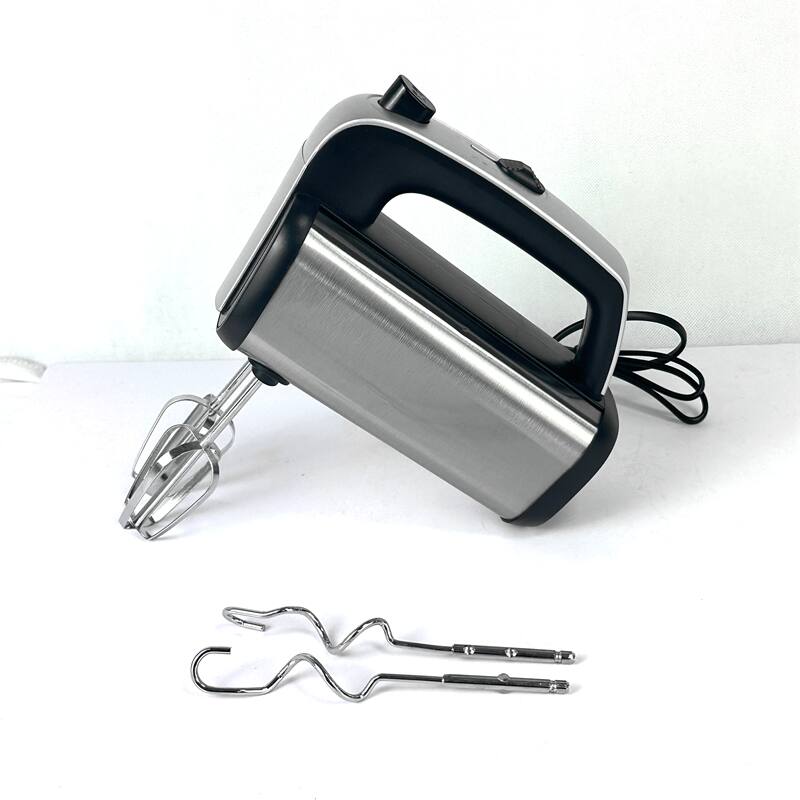 Alt View 1. Cluzine - 2 in 1 Multifunctional Electric Hand Mixer, 5 Speed Kitchen Appliance, Salad Mixer with Dough Hook Accessories - Black.