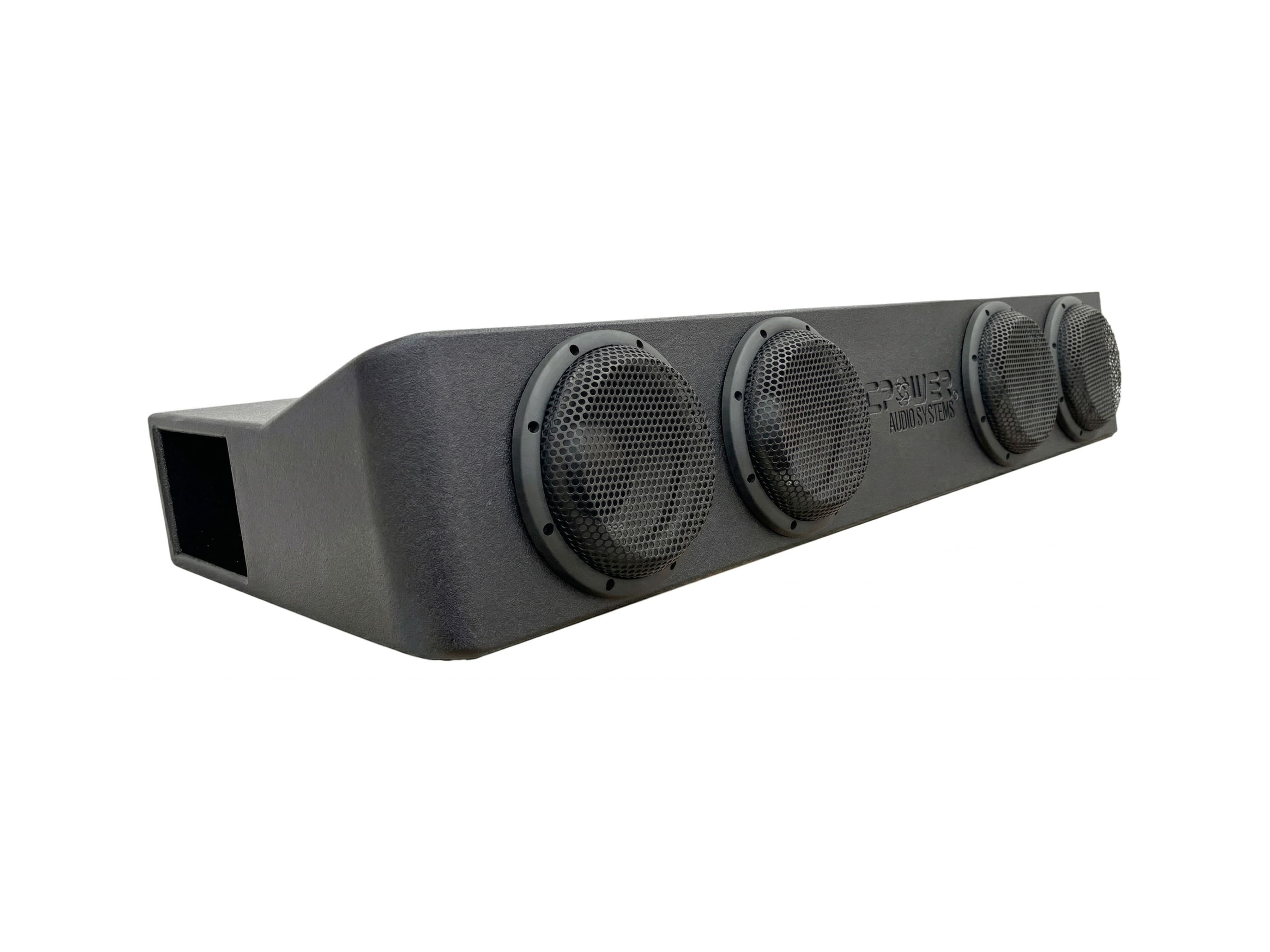 JCPower Audio Systems - RSX-FORD8Q1 - 3200 Watt Quad 8" Loaded Subwoofer Enclosure for Ford F150 Crew Cab Trucks (09-23) - Black