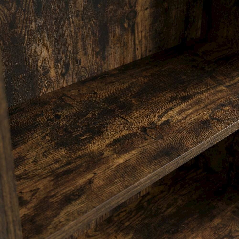 Alt View 1. FurniFact - Amber Pine 3-Tier Open Shelf Bookcase with Sturdy Wood Construction - Amber Pine.