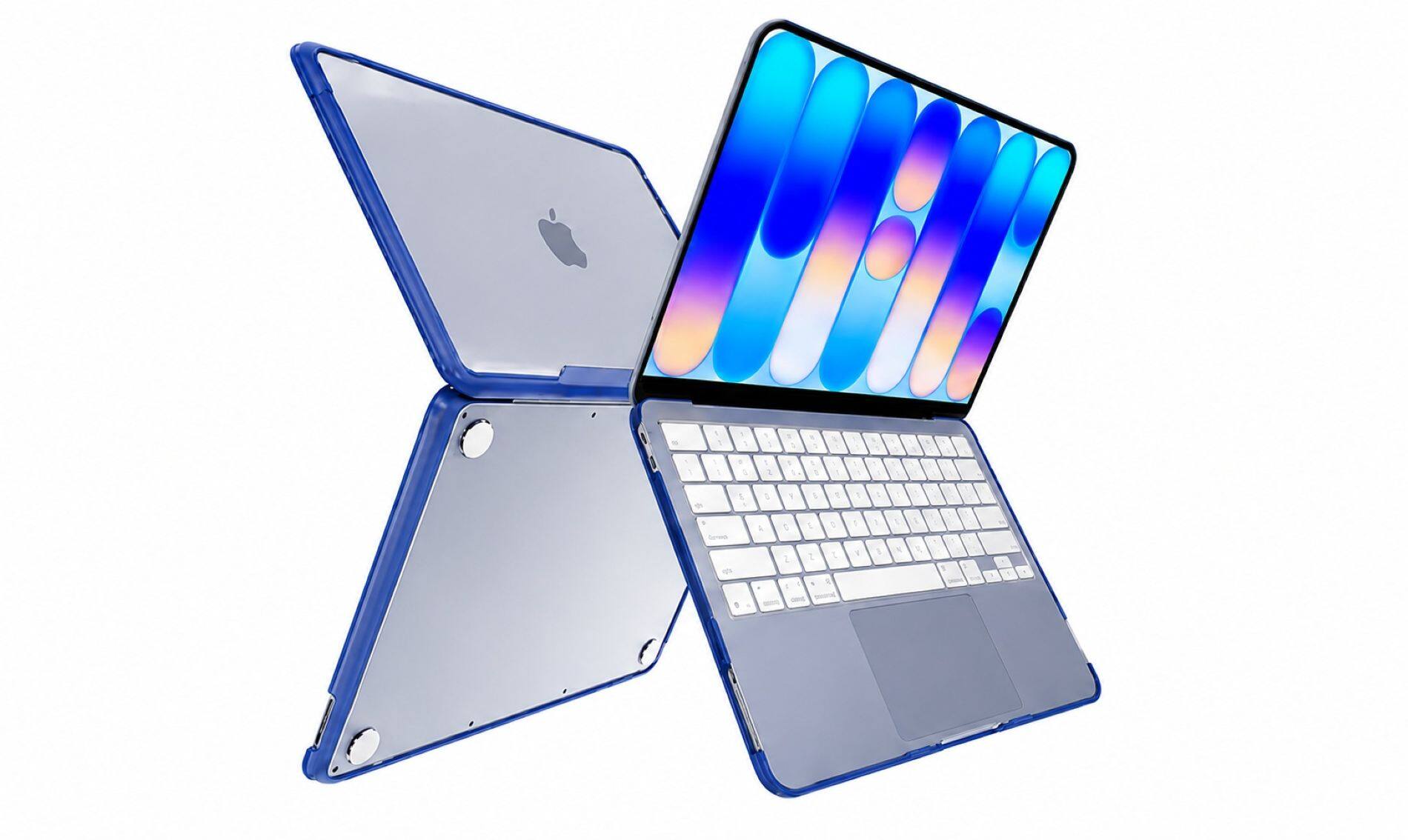 Left. Techprotectus - TechProtectus Ultra-Light Case for MacBook Neo 13" 2026 - Indigo Blue - Blue.