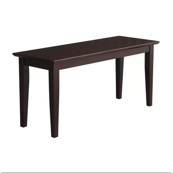 Hivvago - Solid Wood Entryway Accent Bench - Espresso