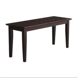 SlickBlue - Solid Wood Entryway Bench for Home or Hallway - Java Brown