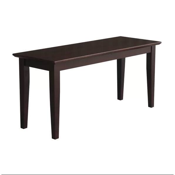 Front. SlickBlue - Solid Wood Entryway Bench for Home or Hallway - Java Brown.