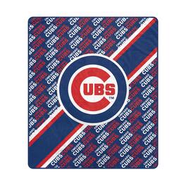 Pegasus - Chicago Cubs 60" x 70" Diagonal Lined Wordmark Ultra Soft Blanket - Multicolor