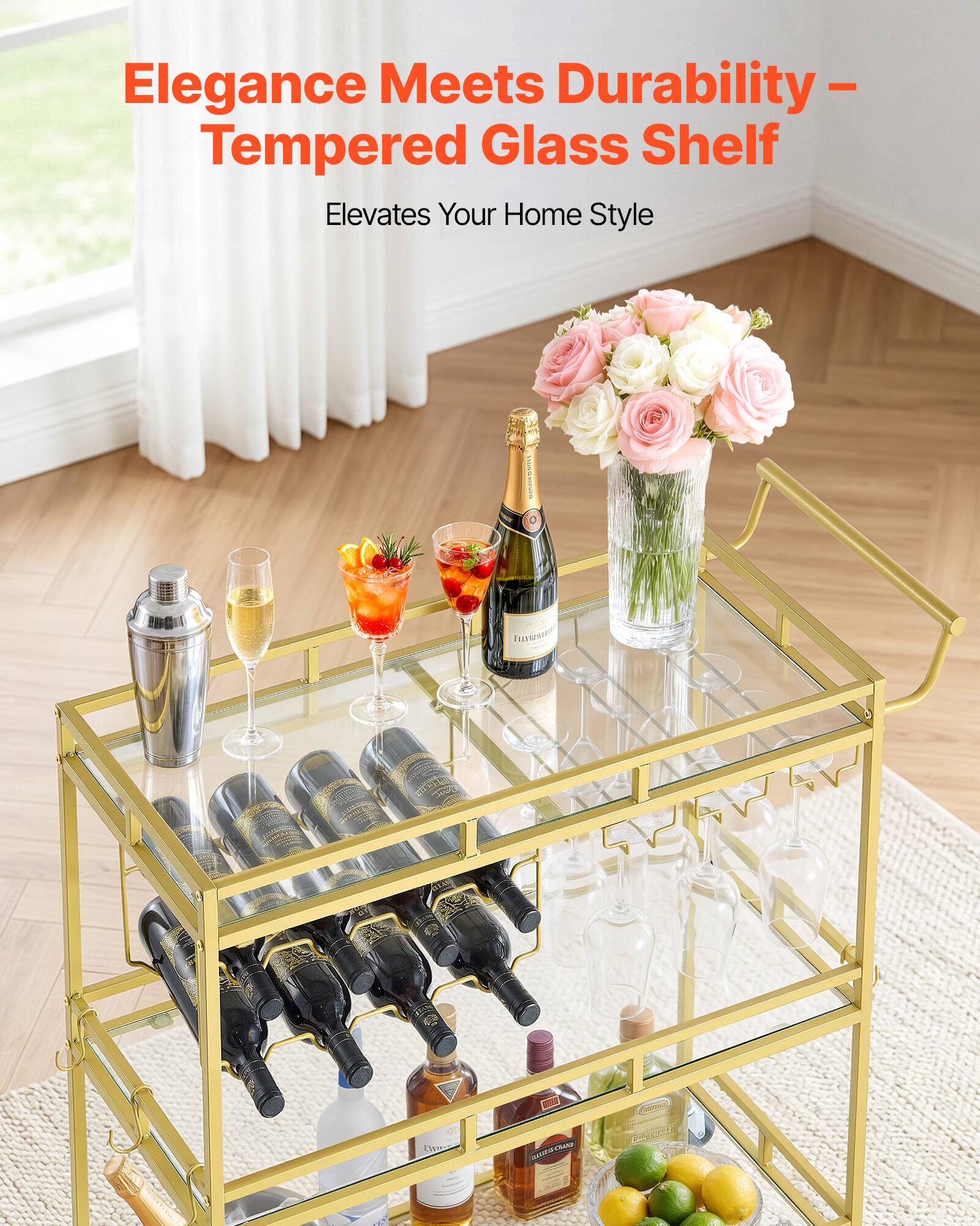 Elegance Meets Durability - Tempered Glass Shelf Elevates Your Home Style