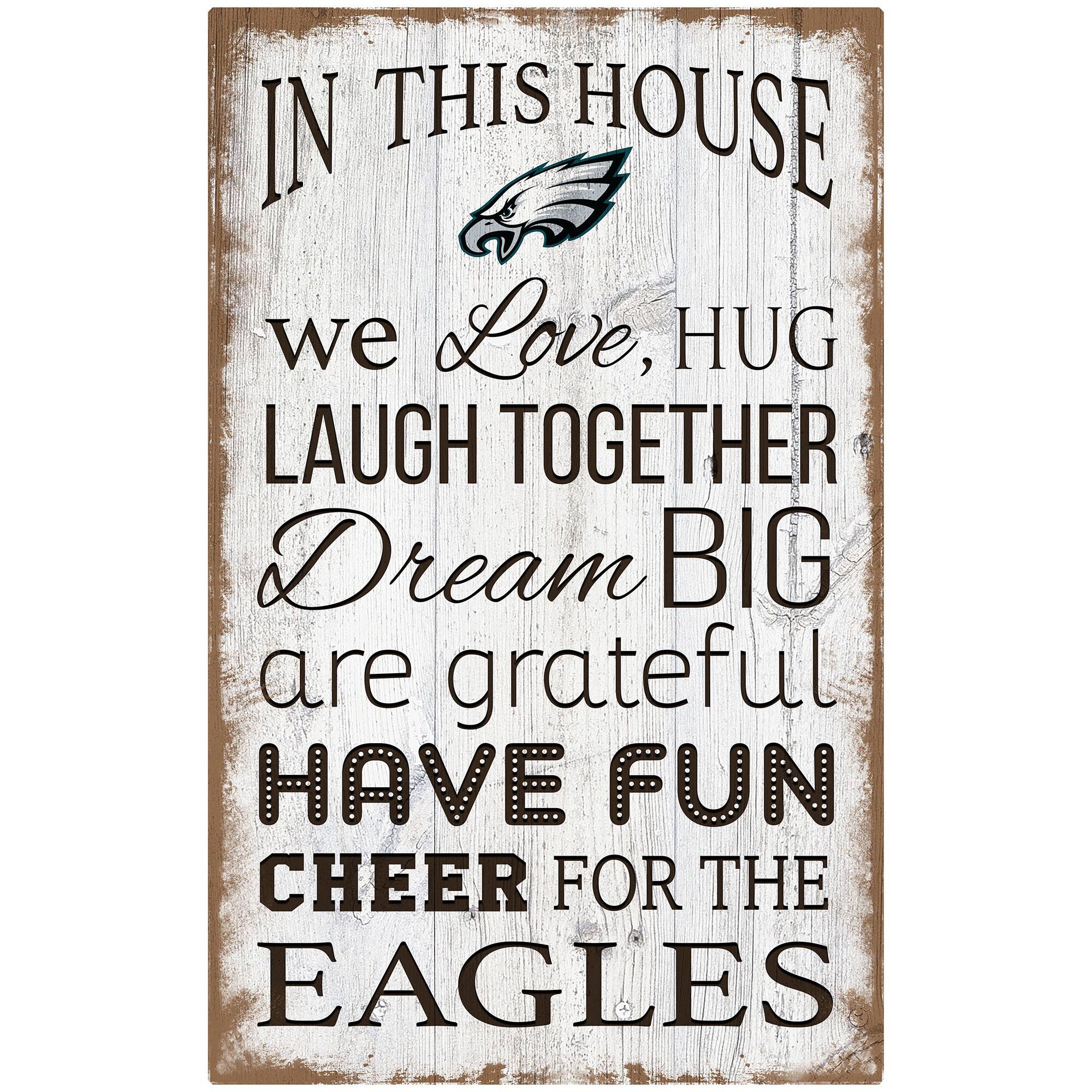 Philadelphia Eagles 11'' x 19'' Team In This House Sign