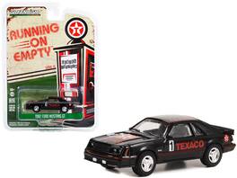 1982 Ford Mustang GT #1 Black "Texaco" "Running on Empty" Series 15 1/64 Diecast Model Car by Greenlight - Black