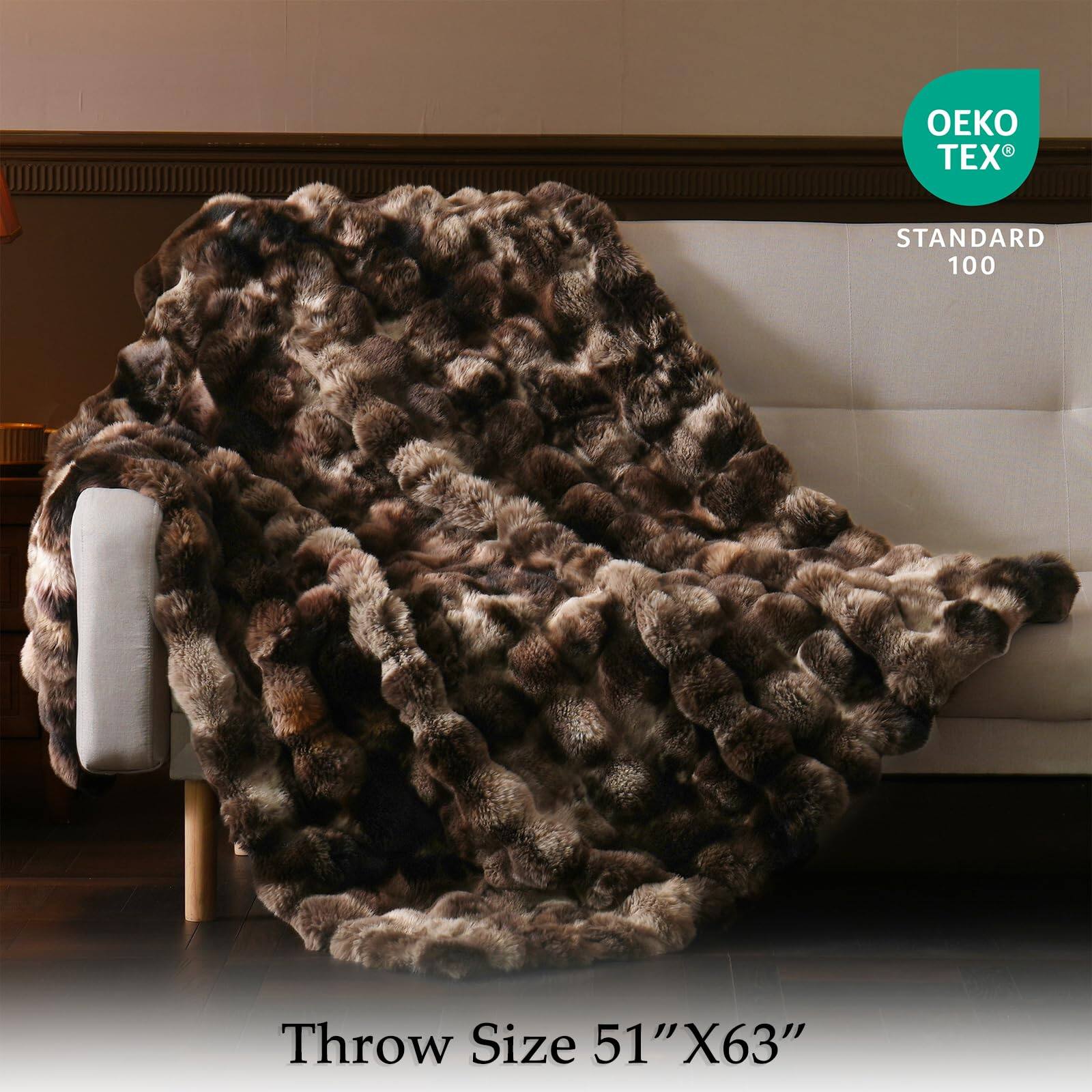 OEKO TEX  
STANDARD 100  

Throw Size 51"X63"
