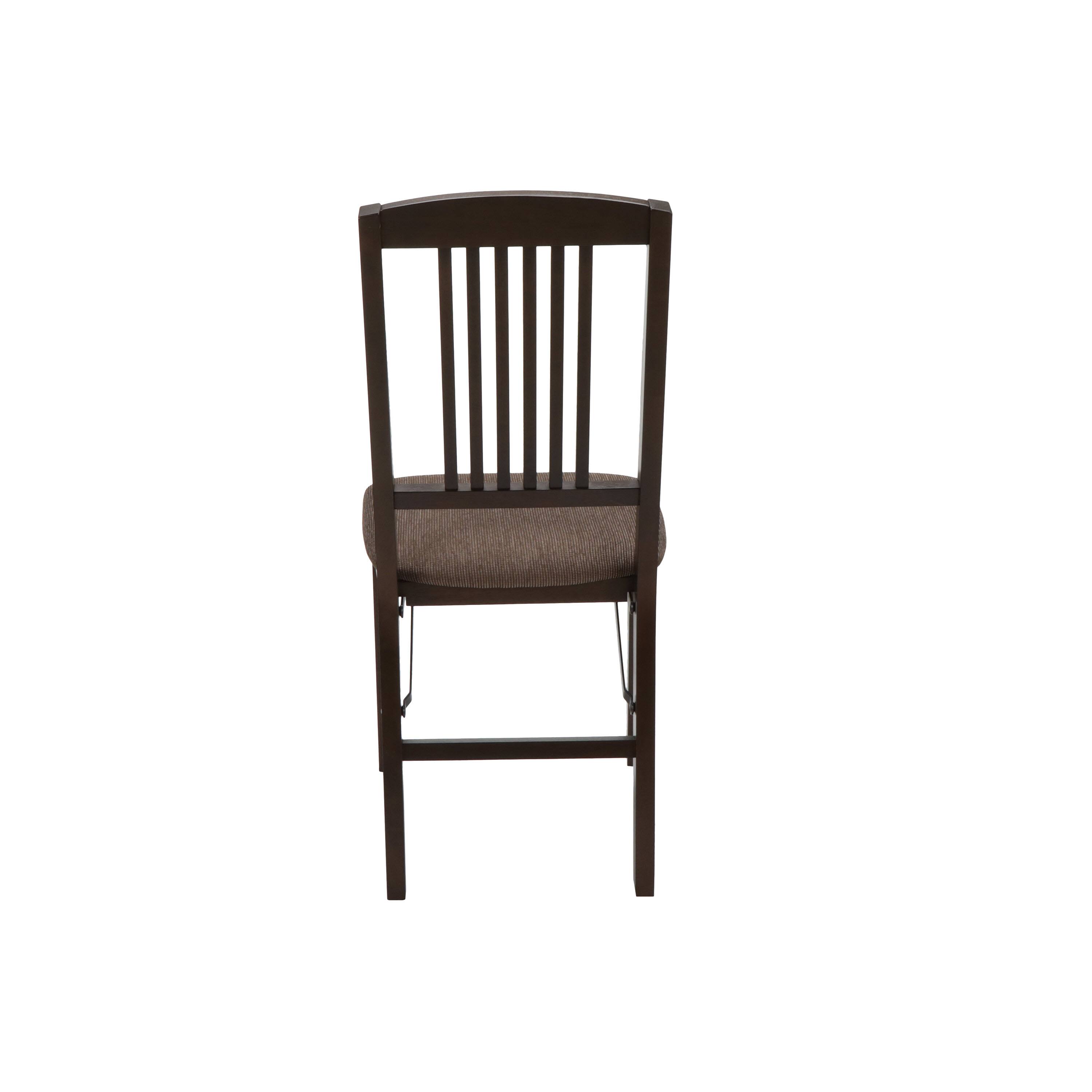 Back. Stakmore - Stakmore Simple Mission Folding Chair, Espresso Frame with Jax Fabric - Brown.