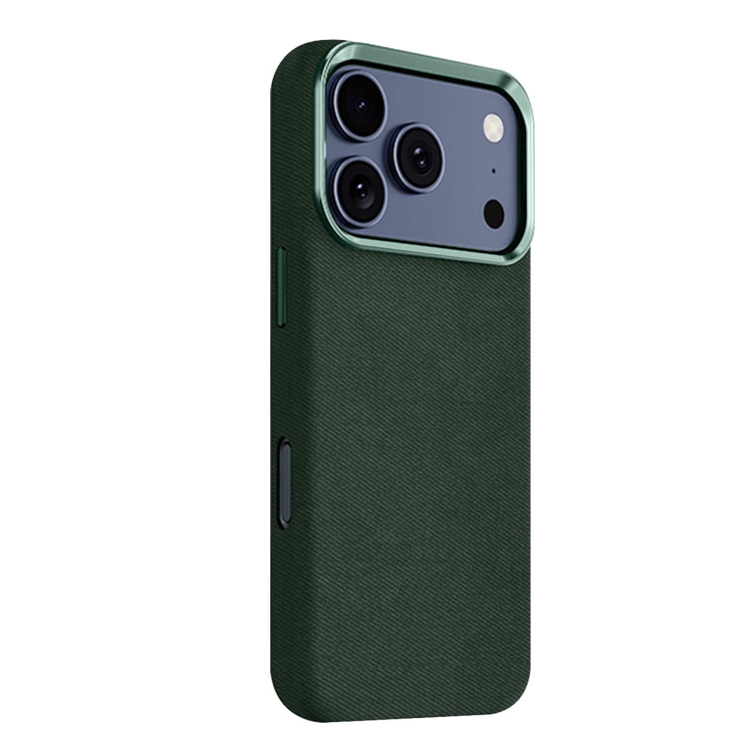 SaharaCase - Apple iPhone 17 Pro Suede Leather Case | Premium Suede Finish | Smooth Grip | Precise Cutouts - Emerald Green