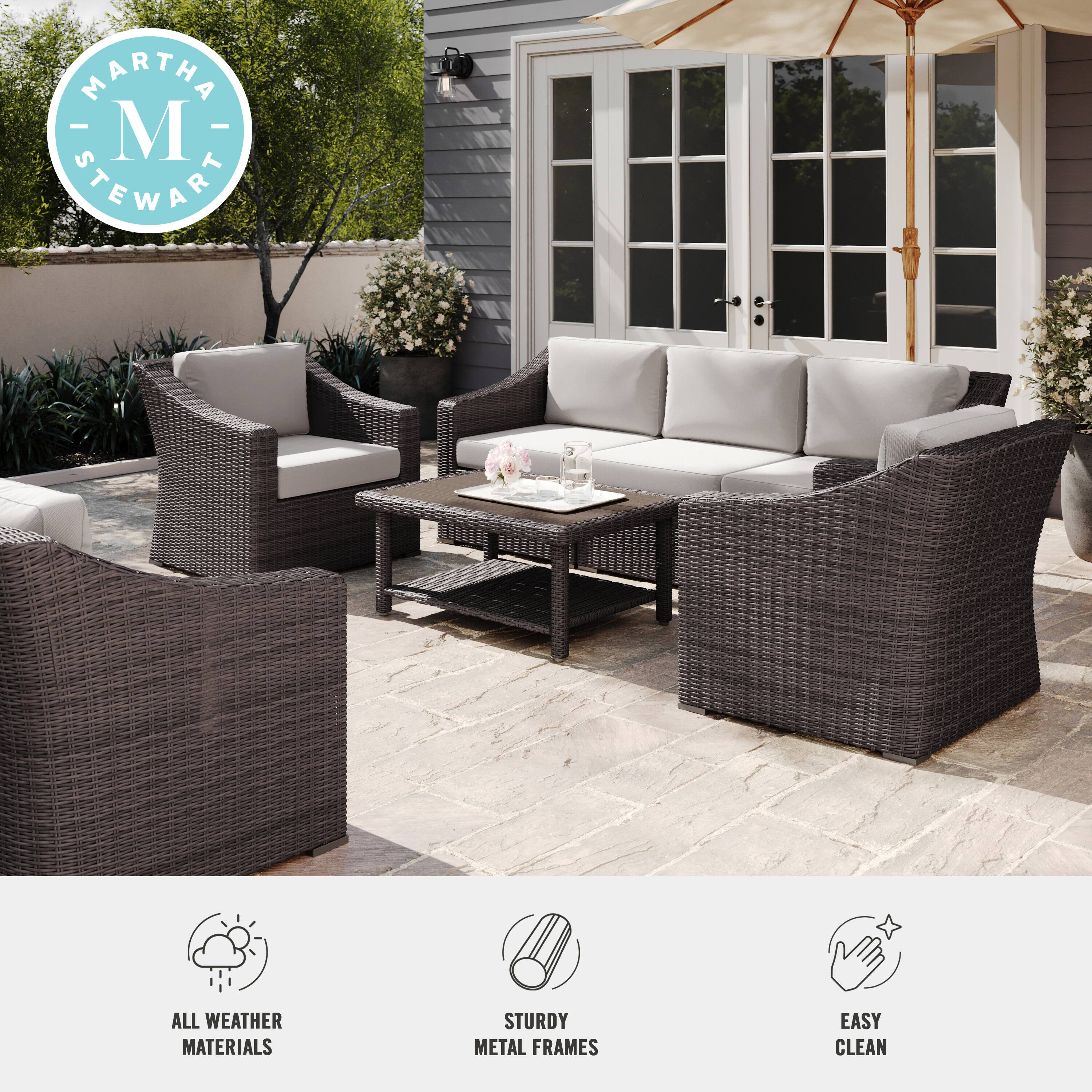 MARTHA STEWART ALL WEATHER MATERIALS STURDY METAL FRAMES EASY CLEAN