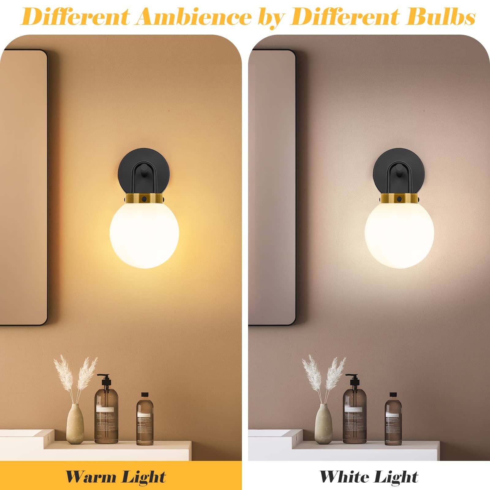 Different Ambience by Different Bulbs

Warm Light

White Light
