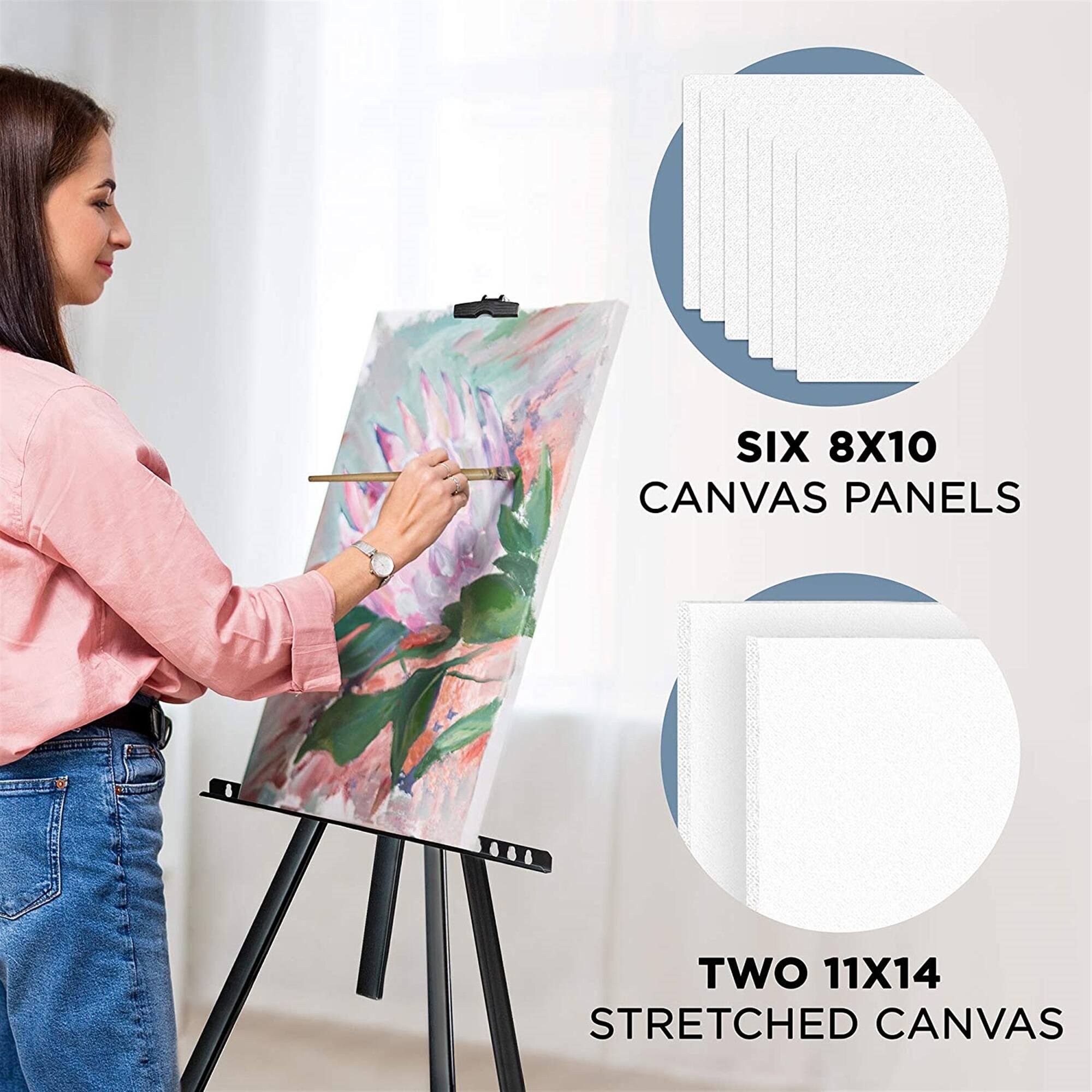SIX 8X10 CANVAS PANELS
TWO 11X14 STRETCHED CANVAS