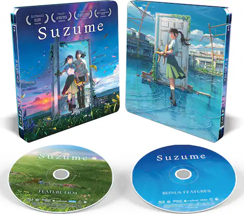 Front. Steelbook Suzume Movie (Blu-ray + DVD).