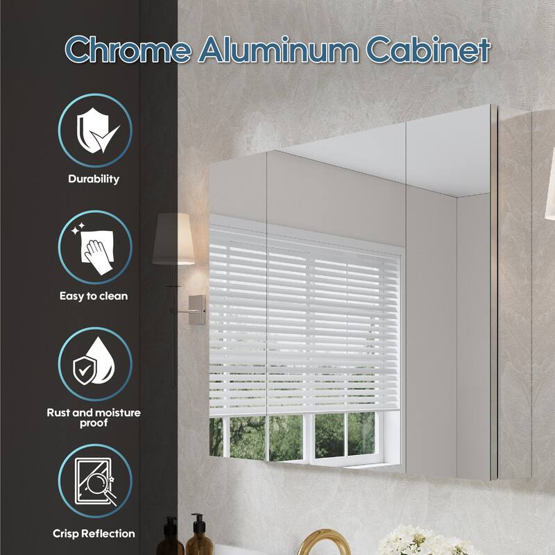 Chrome Aluminum Cabinet

- Durability
- Easy to clean
- Rust and moisture proof
- Crisp Reflection