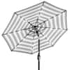 Front. Best Choice Products - Best Choice Products 10ft Solar LED Lighted Patio Umbrella w/ Tilt Adjustment, UV-Resistant Fabric - Striped Black - Striped Black.
