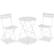 Front. Best Choice Products - Best Choice Products 3-Piece Small Bistro Set, Folding Patio Furniture Set of 2 Chairs and Table - White - White.