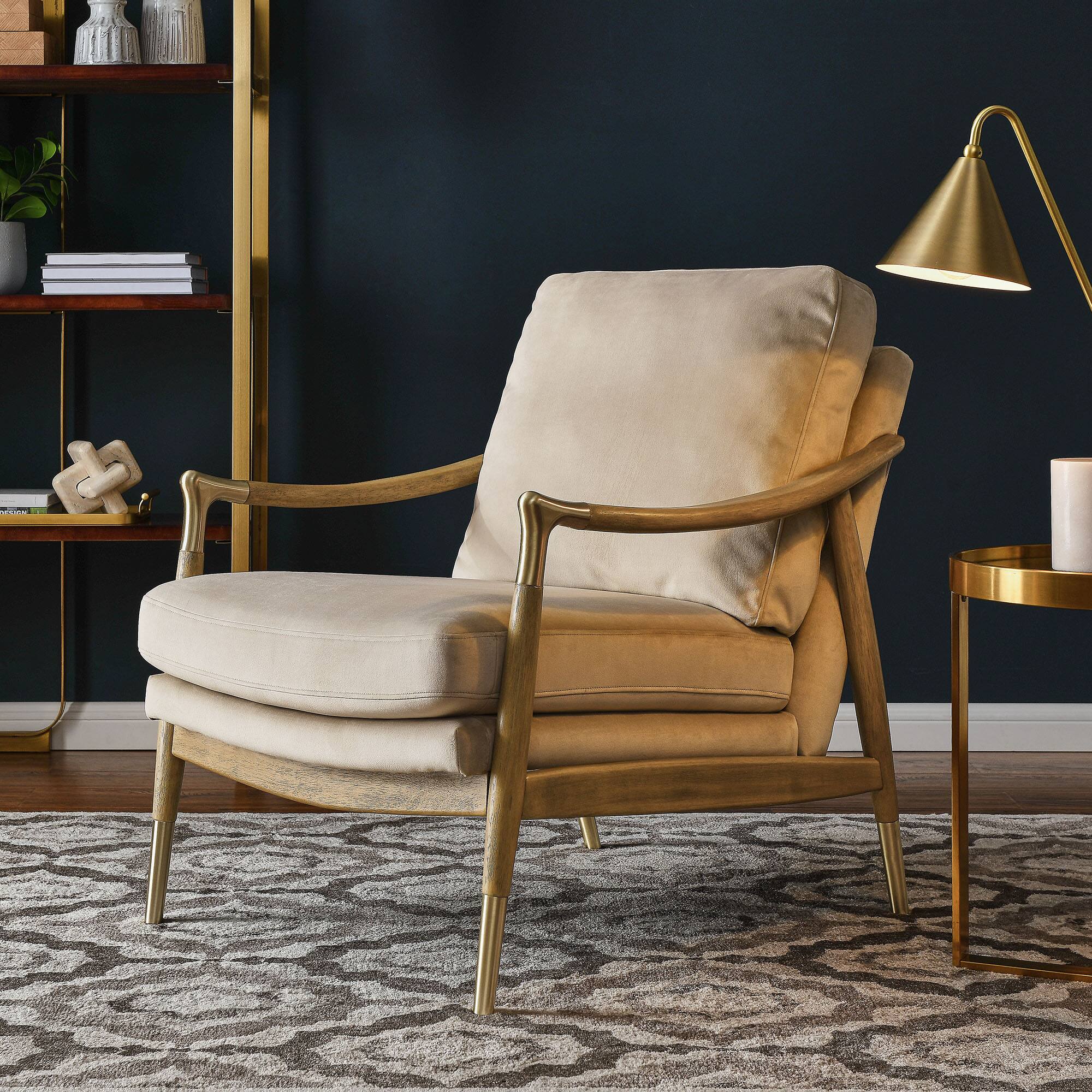 Alt View 4. Modway - Langford Performance Velvet Accent Armchair by Modway - Brown.