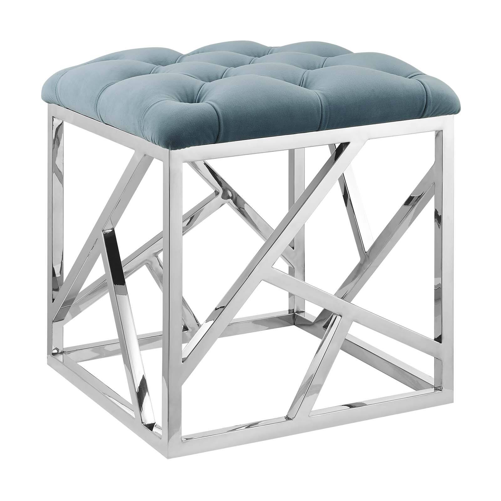 Angle. Modway - Intersperse Ottoman by Modway - EEI-2866-SLV-SEA.