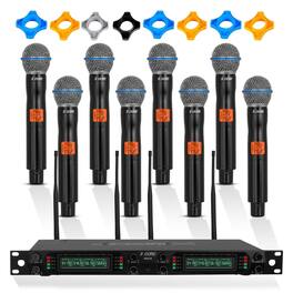 5 CORE - 5Core Wireless Microphones UHF 8 Channel Dynamic Pro Audio Handheld Singing Mic-WM UHF 08-HM