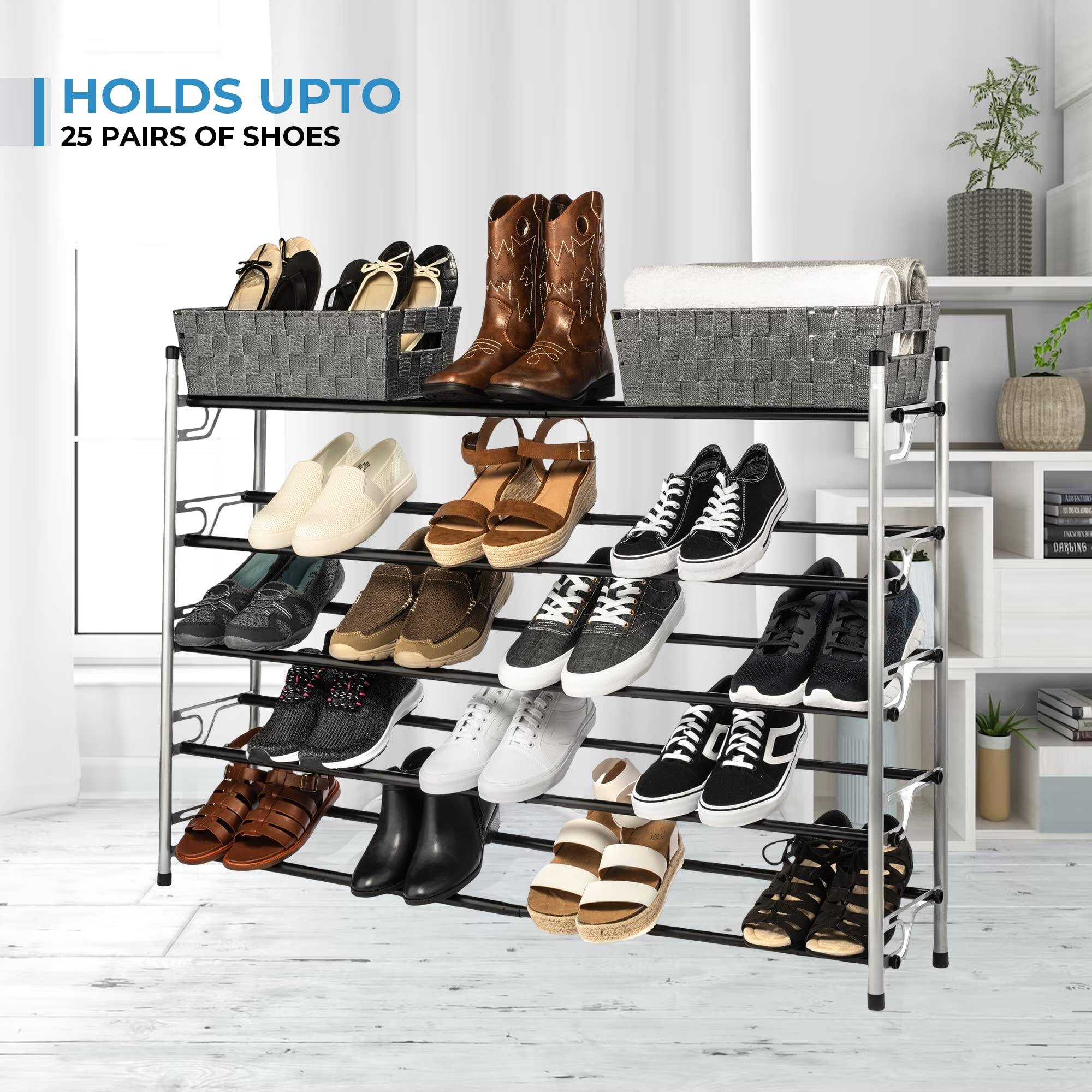 HOLDS UPTO  
25 PAIRS OF SHOES