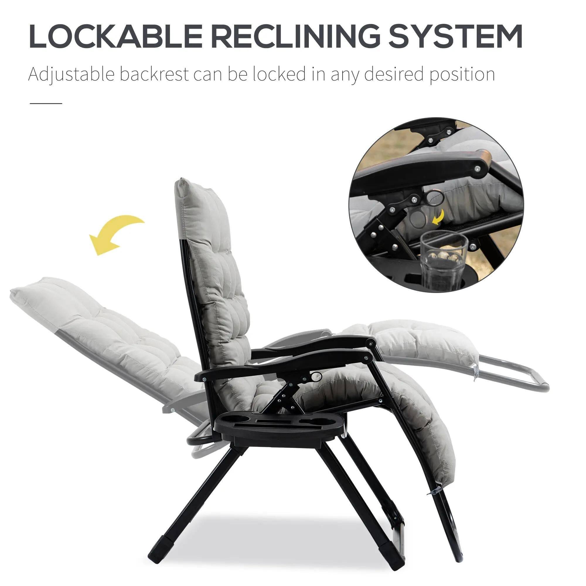 LOCKABLE RECLINING SYSTEM
Adjustable backrest can be locked in any desired position