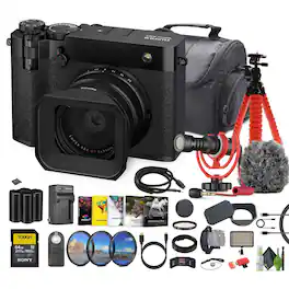 Fujifilm - GFX100RF 102MP Mirrorless Digital Camera Bundle + Accessories - Black