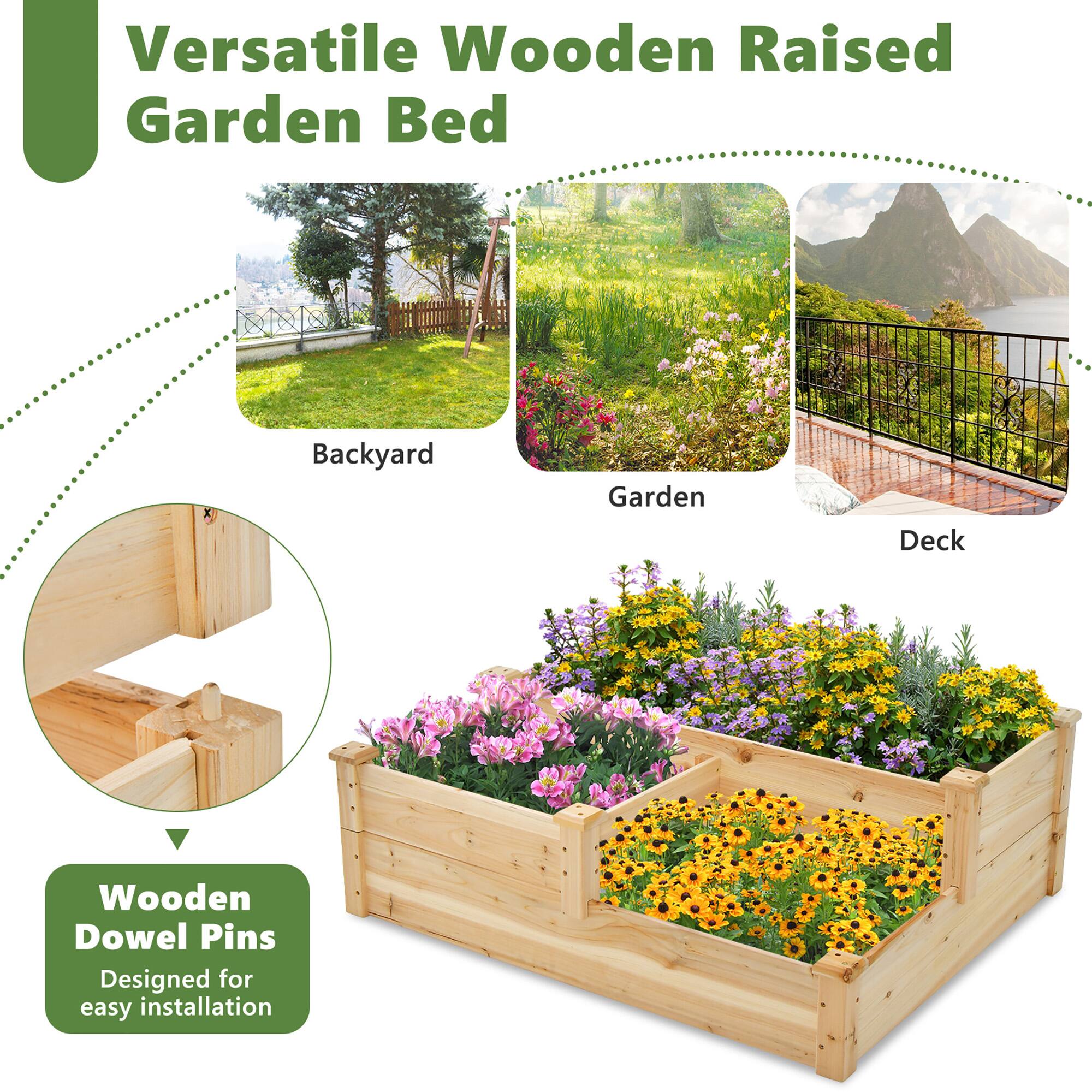 Versatile Wooden Raised Garden Bed

Backyard Garden Deck

Wooden Dowel Pins
Designed for easy installation