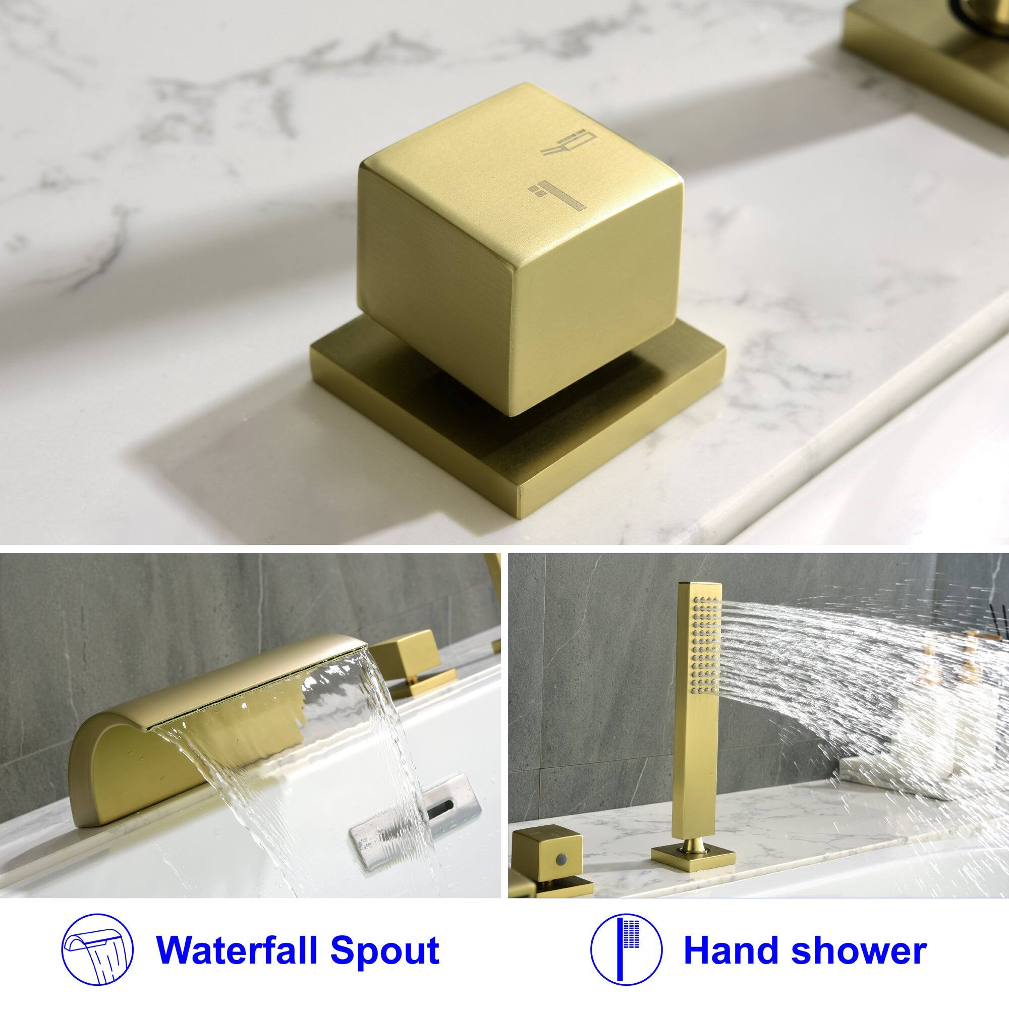 9 1 Waterfall Spout, Hand shower