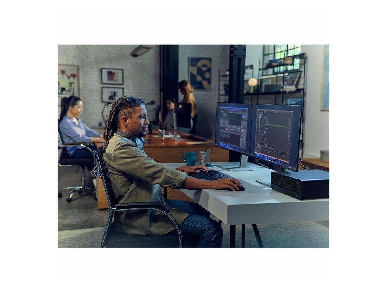 Alt View 1. HP - HP EliteDesk 8 G1i - Intel Core Ultra 9 285 - 64 GB - 1 TB SSD - Windows 11 Pro - Iris Xe - 802.11be - 280W BH9E9UT#ABA - Black.