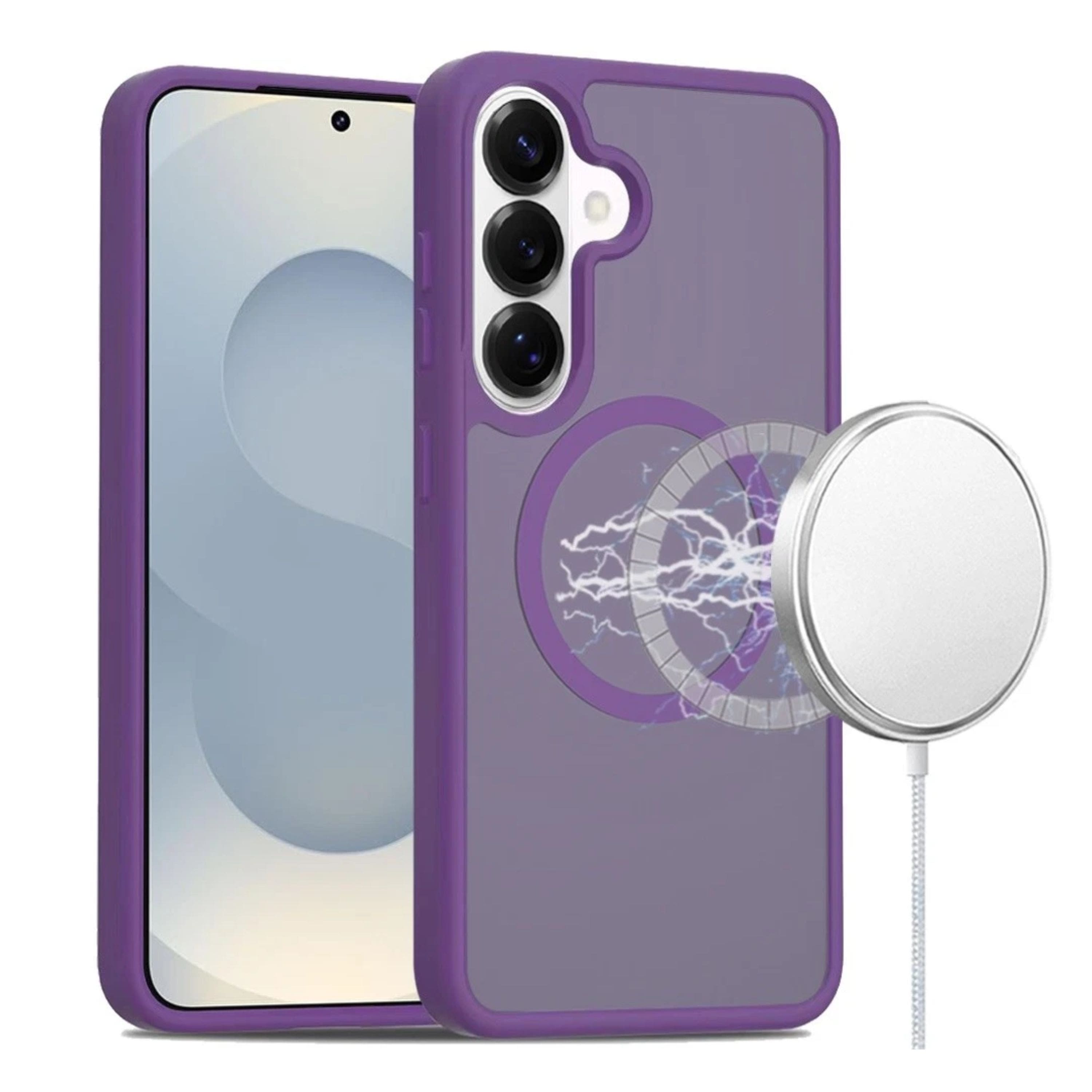 Kitcheniva - Magnetic Circle Smooth Translucent Plus Tempered Glass For Samsung S26 - Dark Purple price history on PriceWatchPro