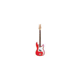 Austin - APB200 Series Double Cutaway Bass Guitar, Red