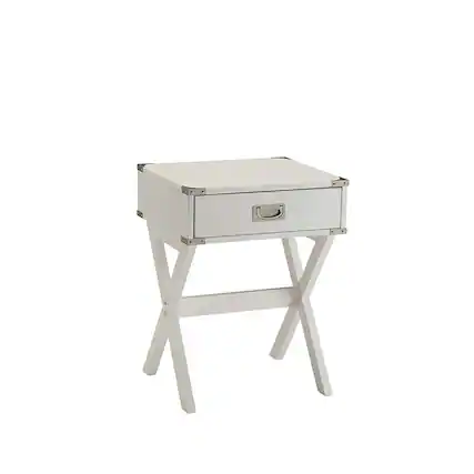 Front. Manhattan Lane - Square End Table - White.