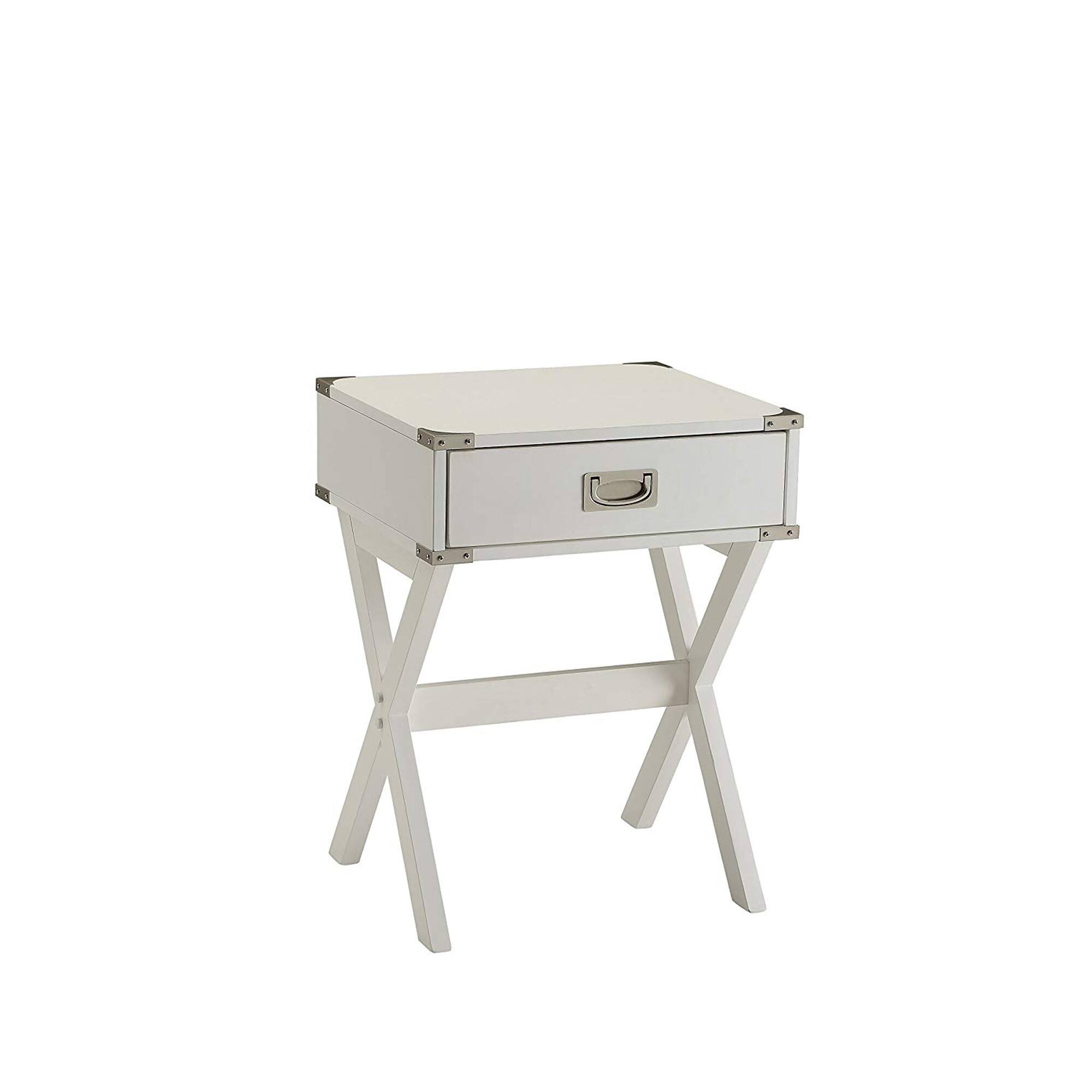 Front. Manhattan Lane - Square End Table - White.