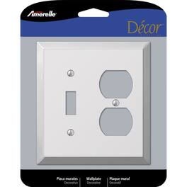 AMERELLE - Century Polished 2 gang Stamped Steel Duplex/Toggle Wall Plate 1 pk - Chrome