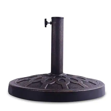 Front. Pefilos - Umbrella Base, 30lbs 18 Inches Heavy Duty Outdoor Patio Market Umbrella Base for Outdoor Patio Market Table Umbrella - Brown.