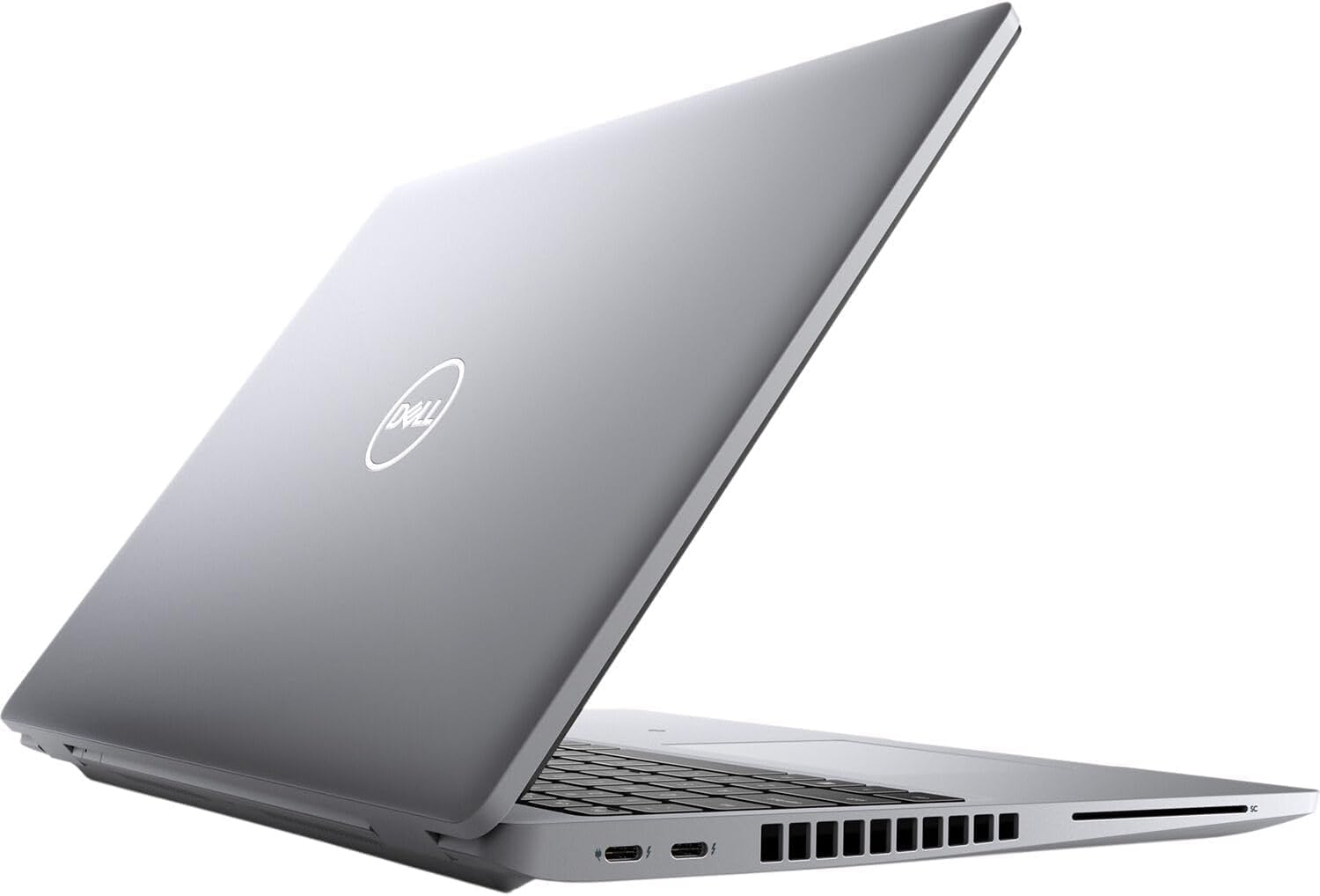 Back. Dell - Dell Latitude 5420 Laptop, 14" FHD Touch Screen, Intel Core i7-1185G7, 32GB RAM, 1TB M.2-NVMe, Type-C, Webcam, Win11P - Silver.